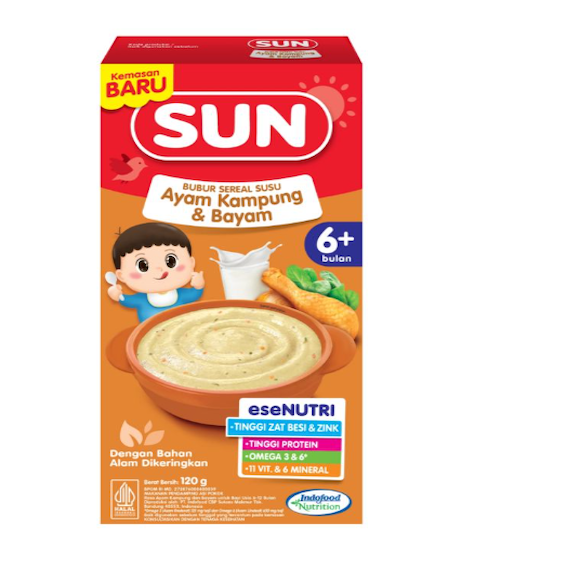 Bubur Sun Ayam Kampung&bayam 120gr