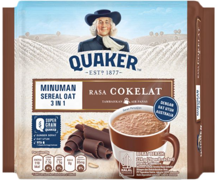 Quaker 3in1 Cokelat/Mocha 224g
