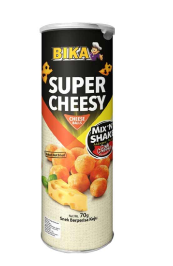 Bika Mix&Shake BBQ , Cheese, Potato Stick, Prawn Crackers 70g