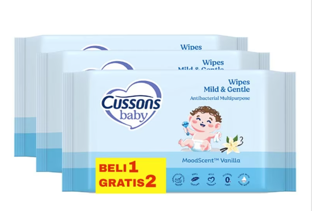 Cussons Baby Wipes Mild&Gentle 45s