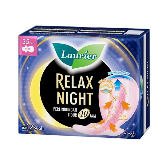 Laurier Relax Night 35cm 12 pads