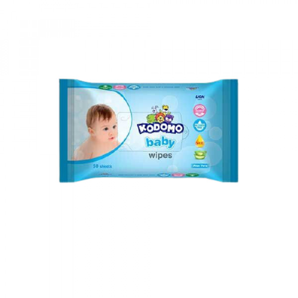 Kodomo Baby Wipes 50s Blue