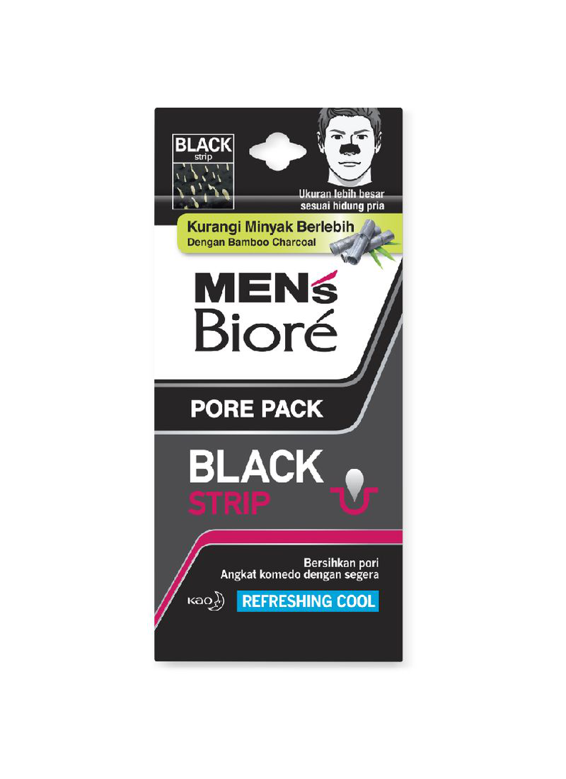Biore Mens Pore Pack Black Cool 4Strip