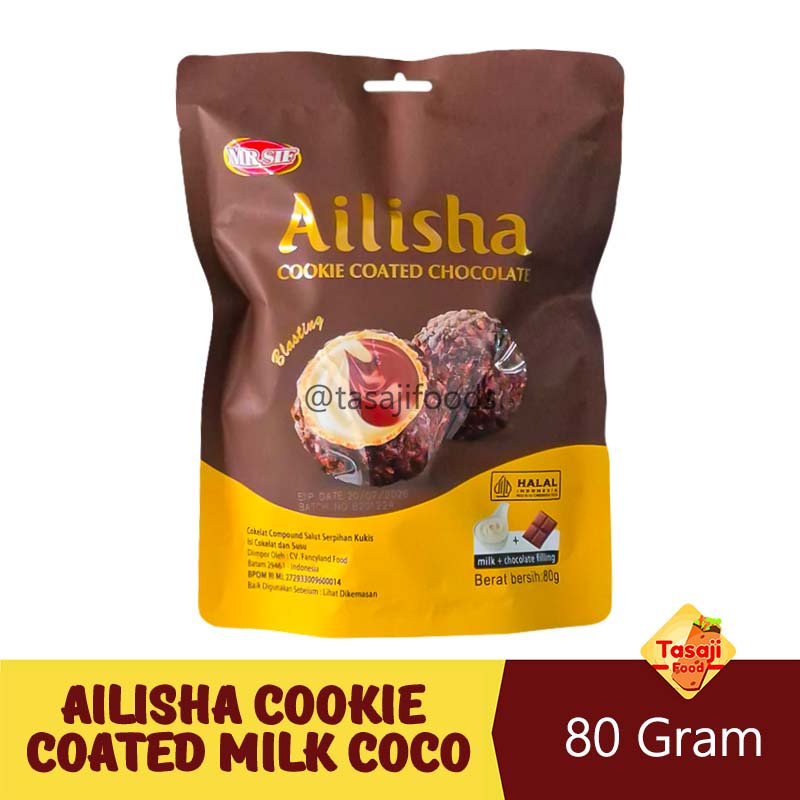 Ailisha Cookie Milk Chocolate 80g