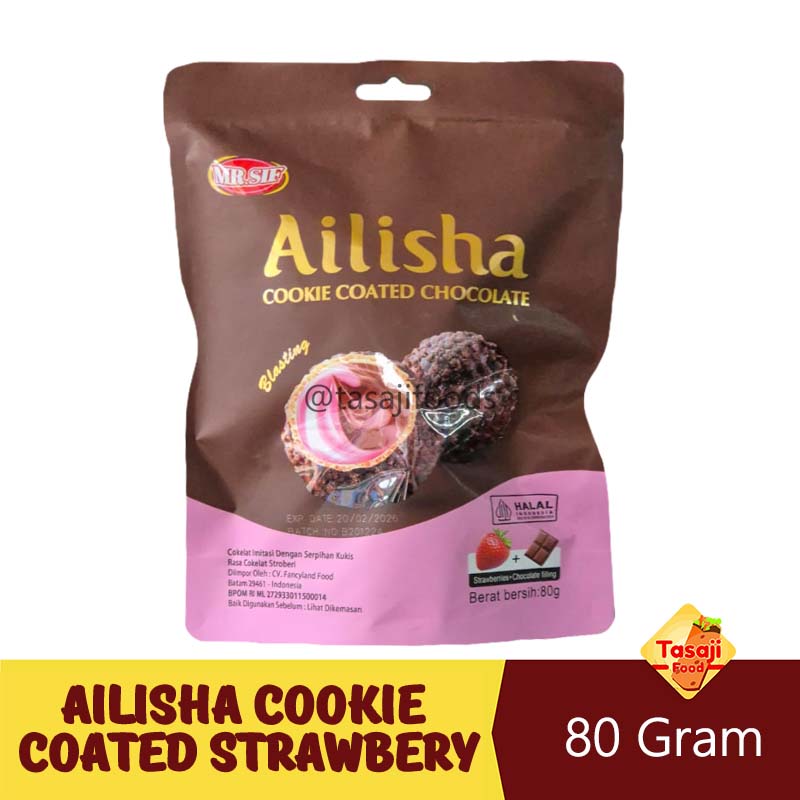 Ailisha Cookie Strawberry Chocolate 80g
