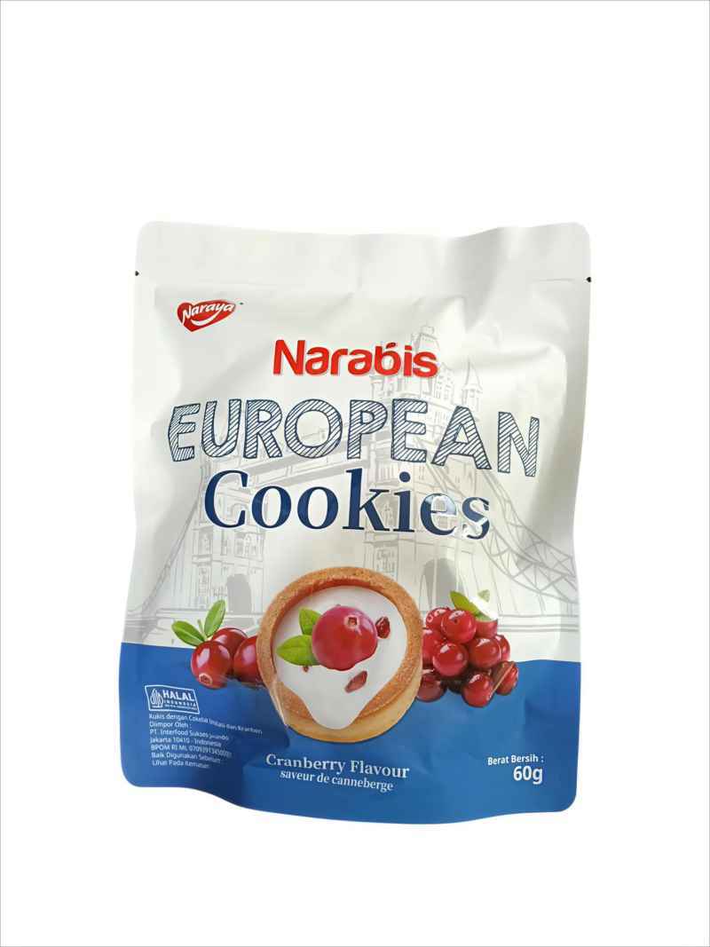 Narabis European Cookies Cranberry 60g /snack