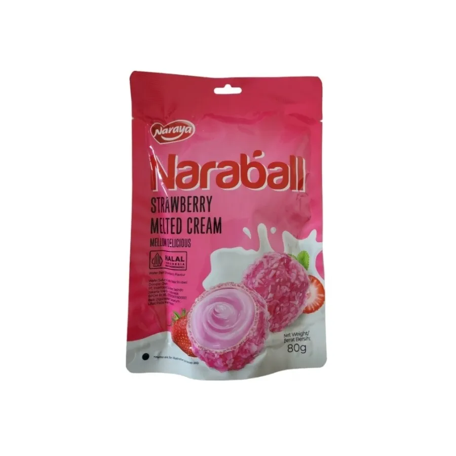 Naraya Naraball Srawberry 80g/cemilan/snack