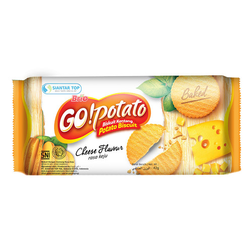 Brio Go Potato Rasa Keju 42g/snack/cemilan