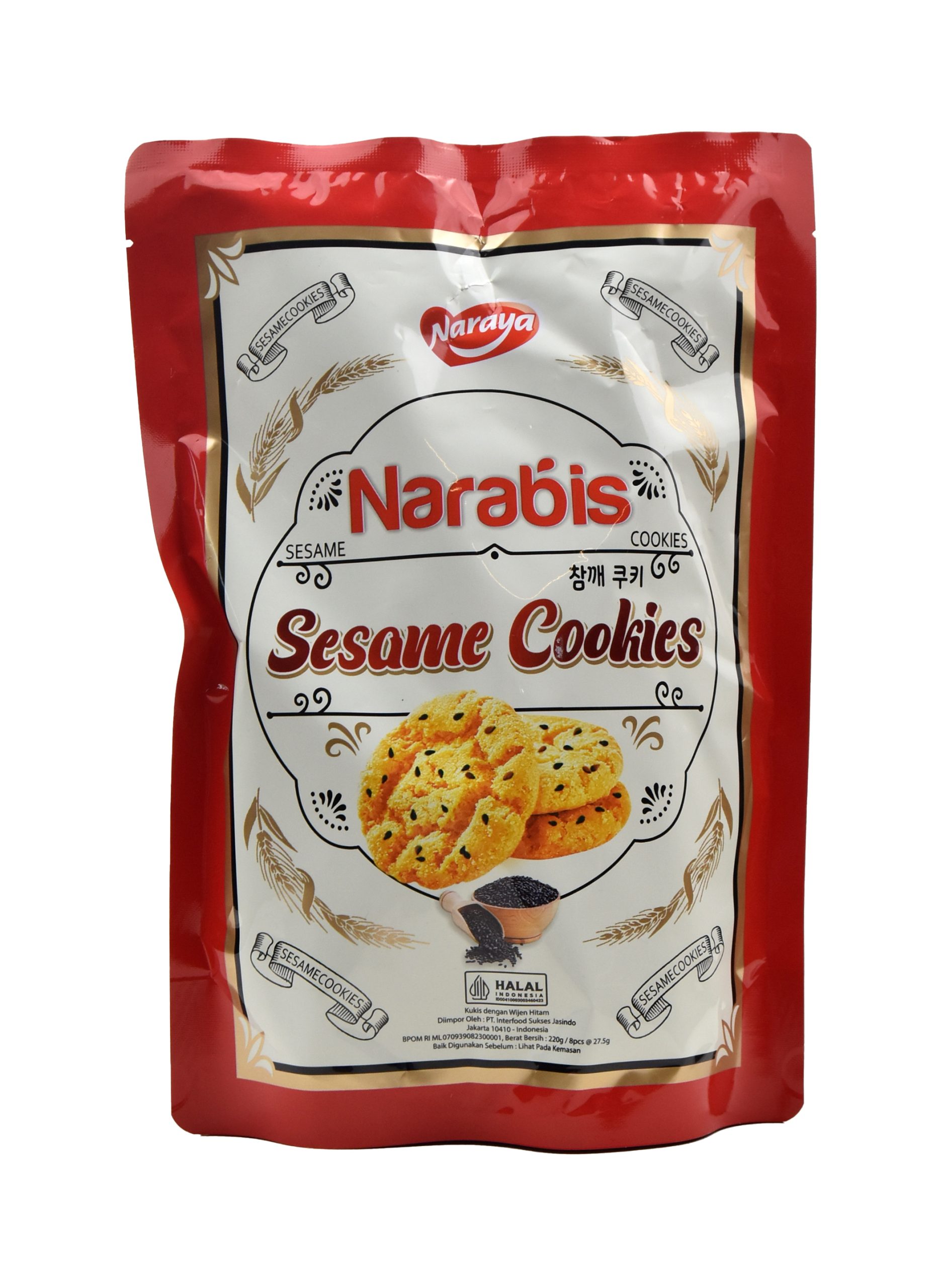 Narabis Sesame Cookies 220g/snack