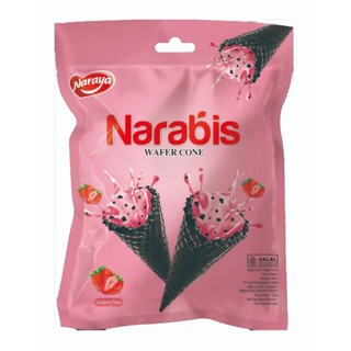 Narabis Wafer Cone  Strawberry 80g/snack