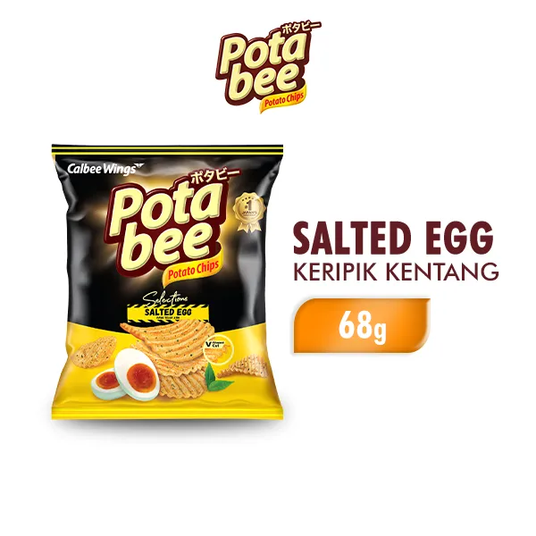 Potabee Telur Asin 68g+10gr/snack/cemilan