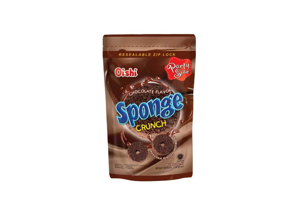 Oishi Sponge Crunch Cokelat 100gr/snack/cemilan