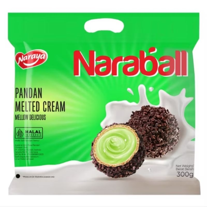 Naraya Naraball Pandan 300g/cemilan/snack