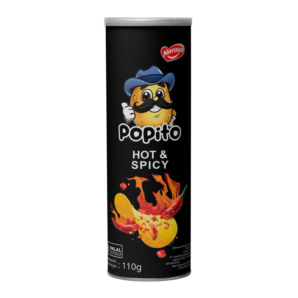 Naraya Popito Hot&Spicy 110g/snack/cemilan