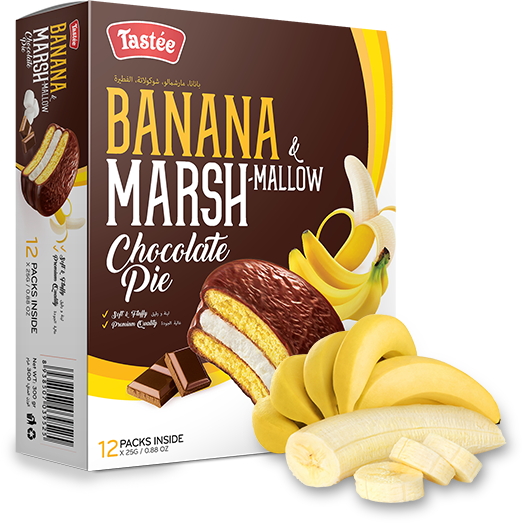 Tastee Choco Pie Banana 300g/cemilan