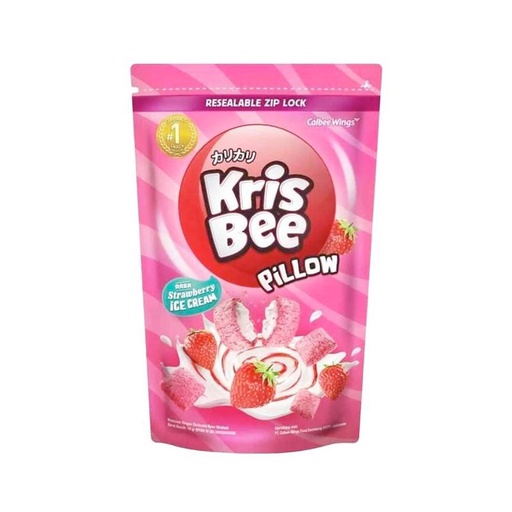 Krisbee Pillow Strowberry 100g/snack/cemilan