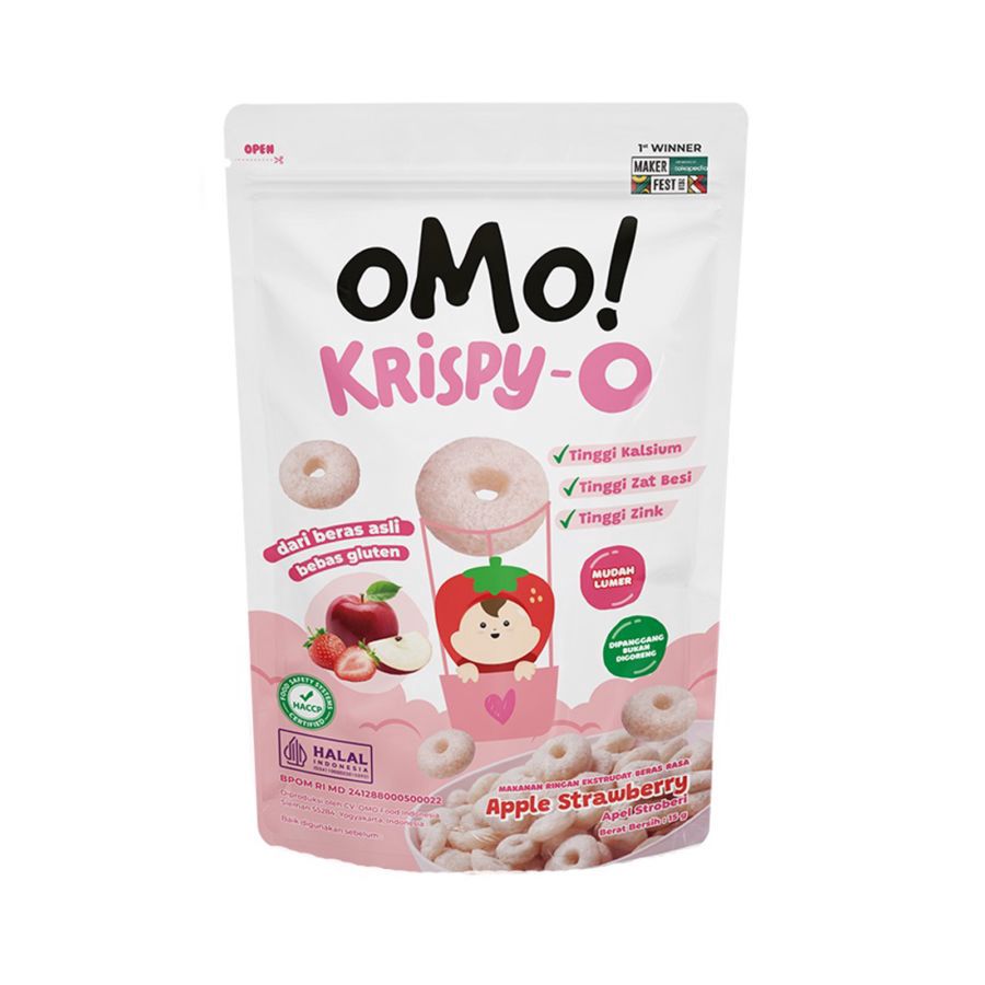 Omo Krispy Apple Strawberry/snack bayi